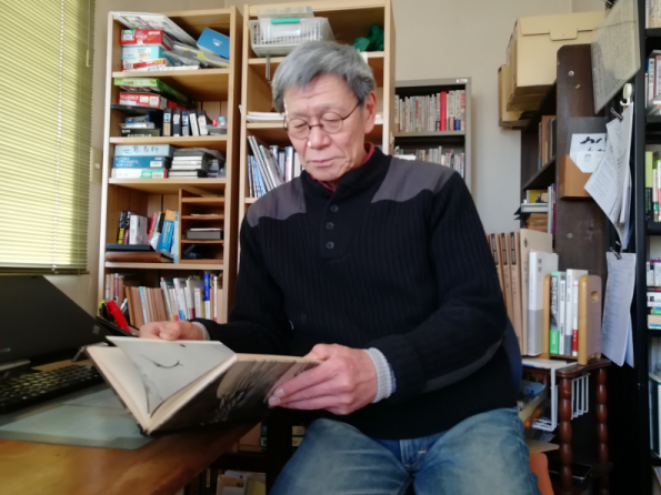 仕事場にて